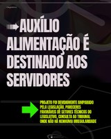 AUXÍLIO ALIMENTAÇÃO É DESTINADO AOS SERVIDORES