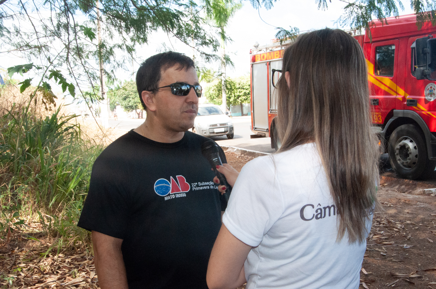 Ação de limpeza da nascente afluente do Córrego Traíra