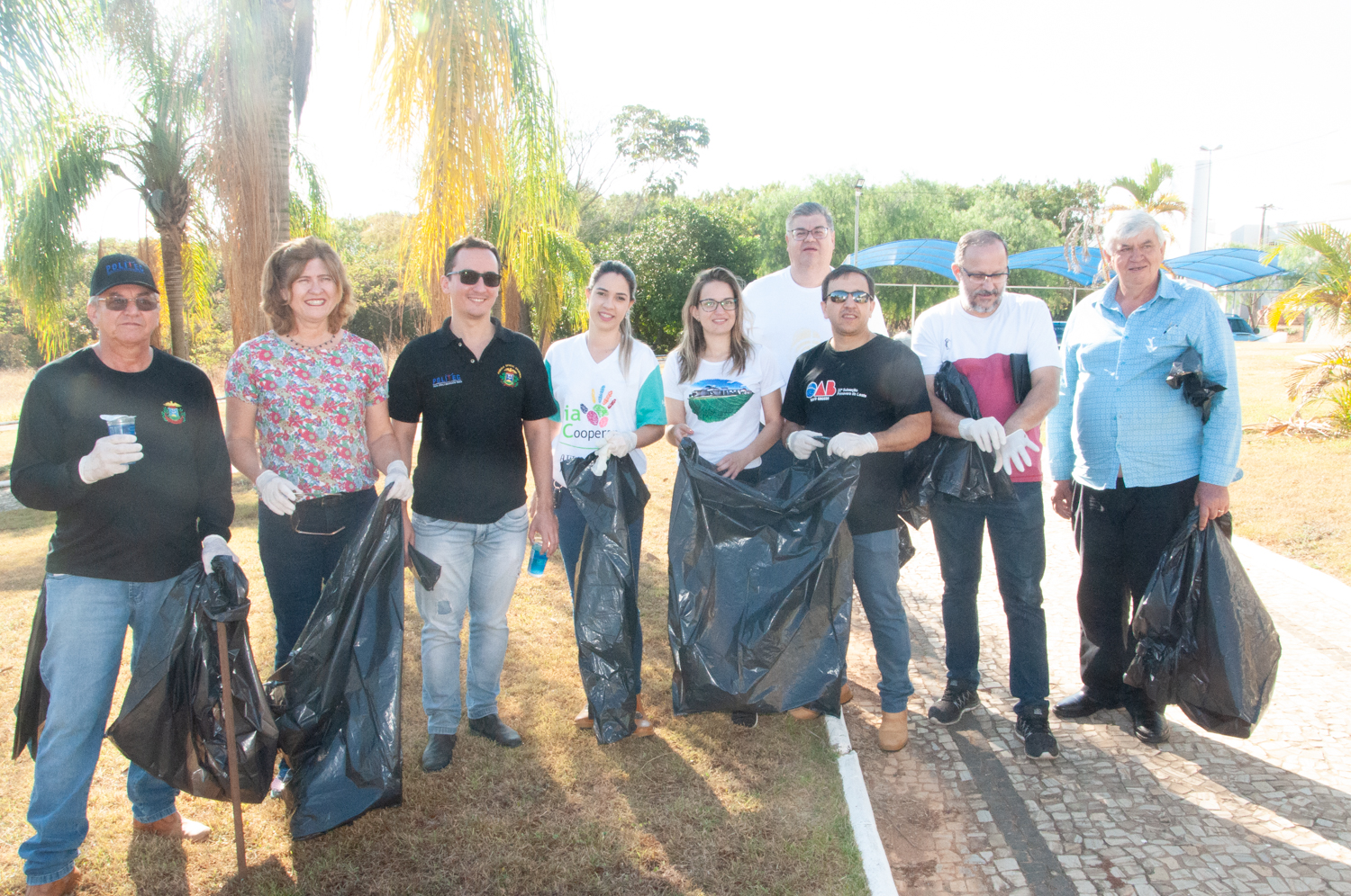 Ação de limpeza da nascente afluente do Córrego Traíra