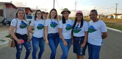 Vereadora Carmen, diretor Geral e servidores