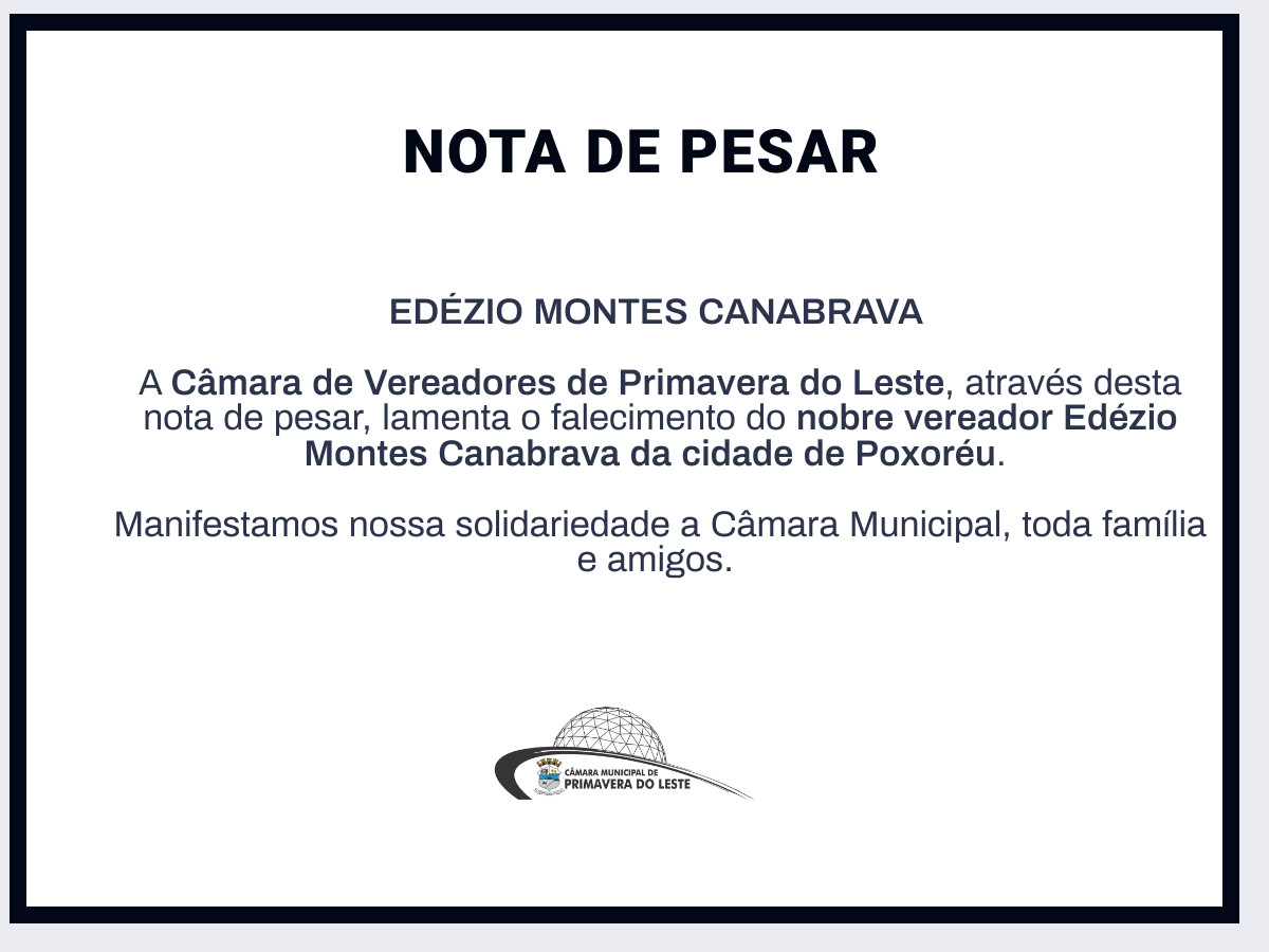 NOTA DE PESAR