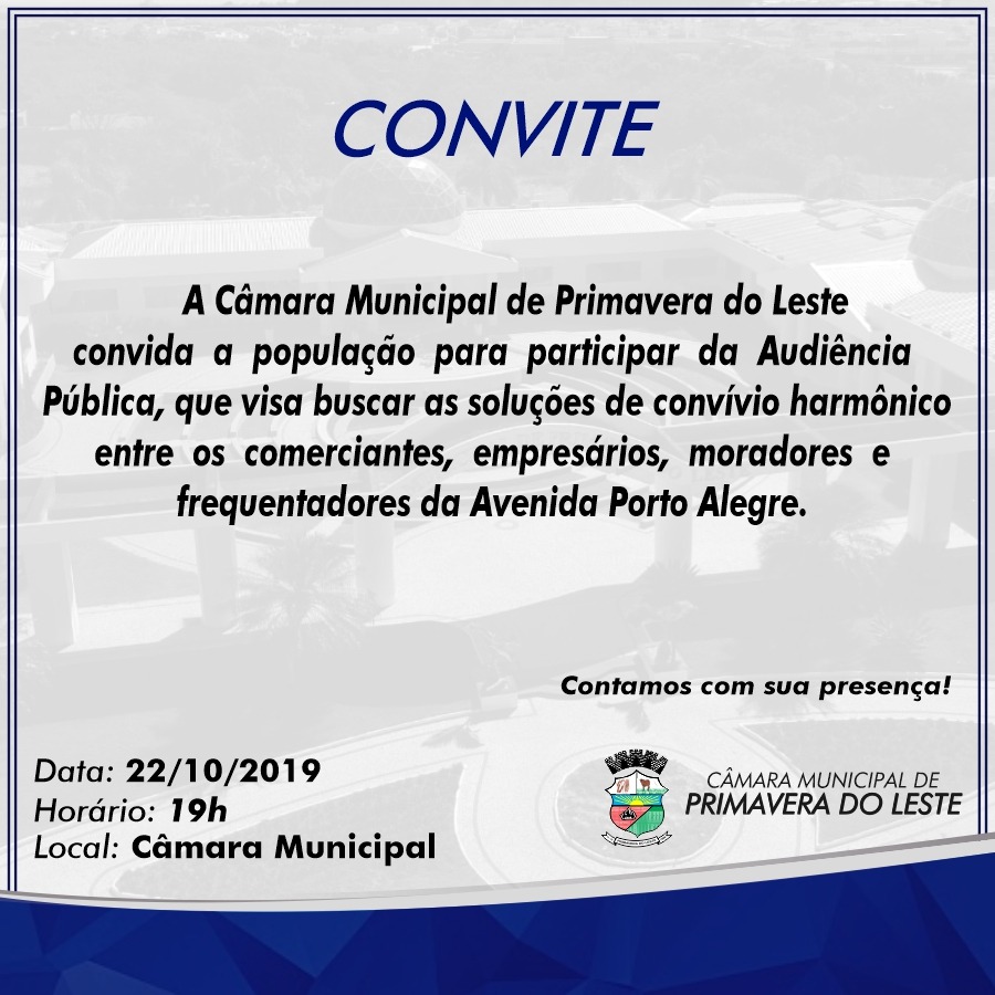 Para discutir normas de convívio na Av. Porto Alegre, Câmara realizará audiência pública nesta terça-feira (22)
