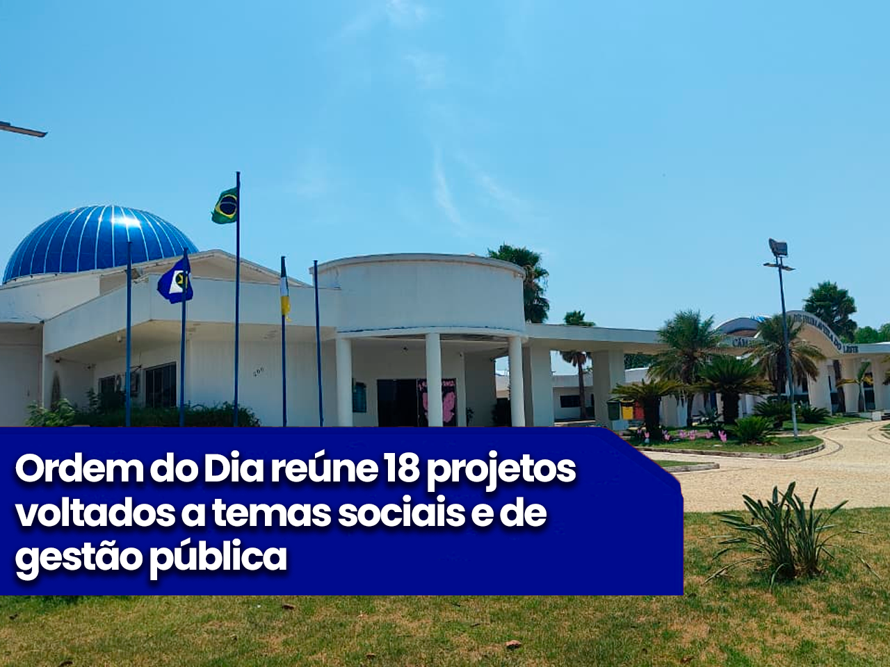 Ordem do Dia reúne 18 projetos voltados a temas sociais e de gestão pública